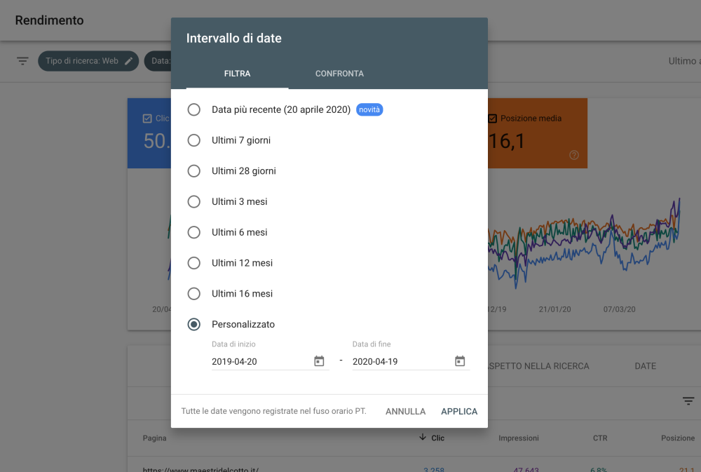 search console tempo
