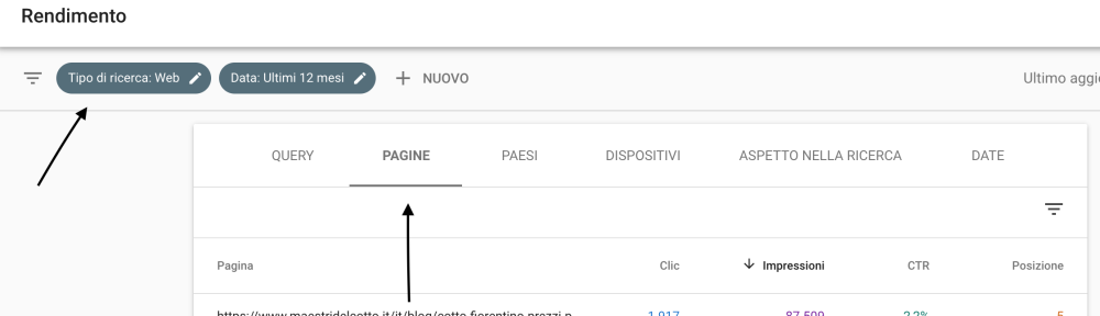 ricerca web